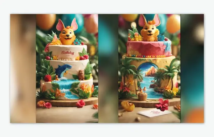 Innovative 3D Cake Themed Birthday Invitation Instagram Story